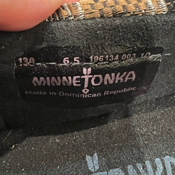 Minnetonka Size 6.5 Women’s Aztec Woven Dominican Republic Slippers Loafers - Picture 10 of 12